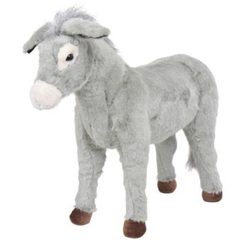 vidaXL Jouet en peluche Âne Gris XXL 91343 - 1