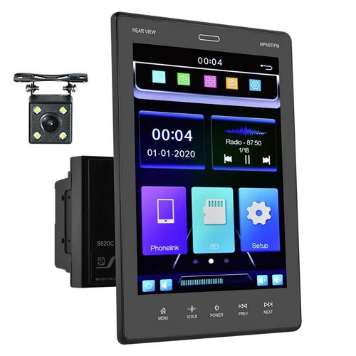 Autoradio Écran Vertical 9.5 Pouces Bluetooth Caméra Recul Carplay USB FM YONIS