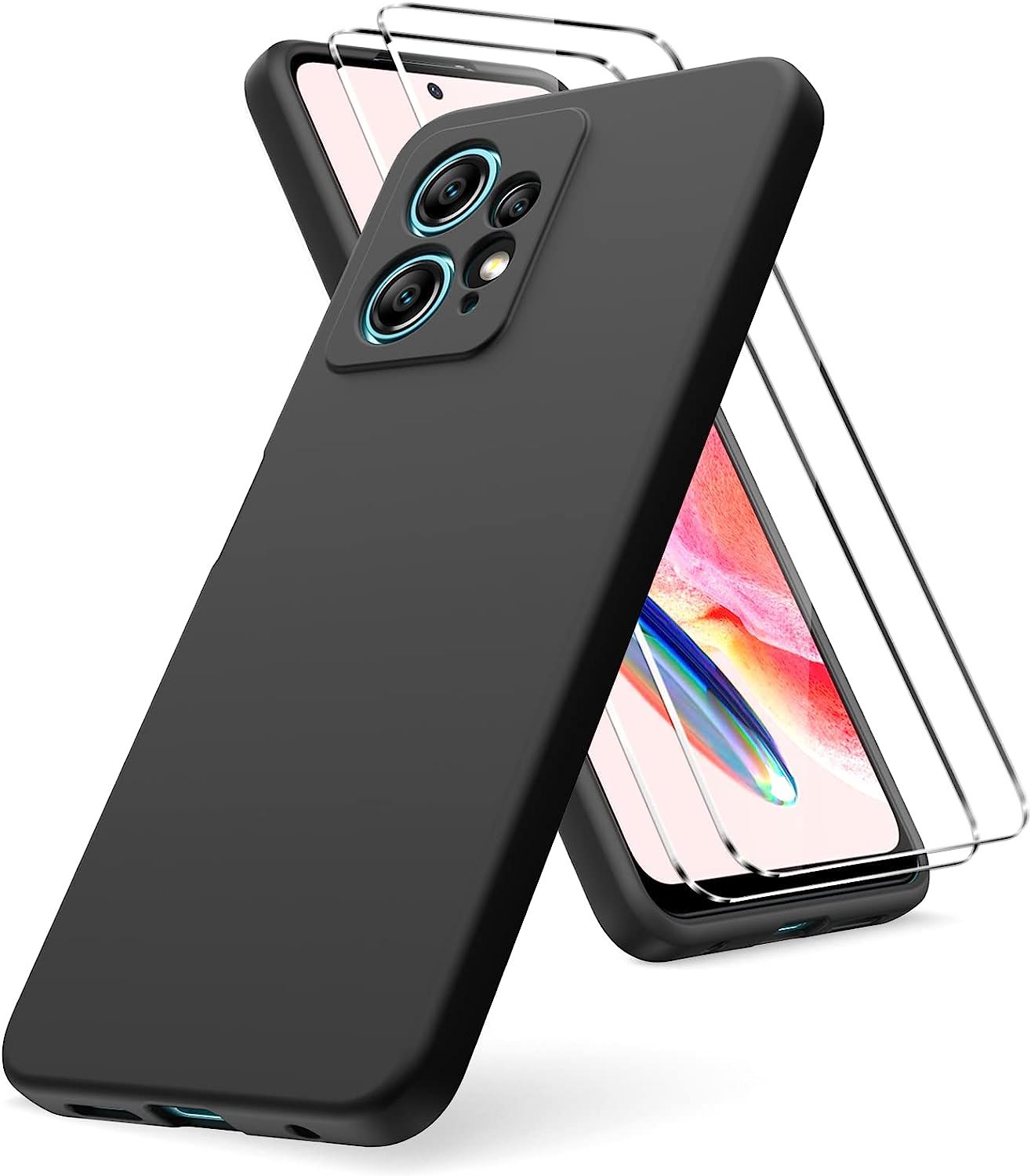 Coque Silicone + 2 Protections écran Pour Xiaomi Redmi Note 12 4G – NEUF