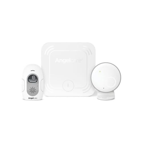 Babyphone Angelcare AC127 0.96 Détecteur de Mouvement Capteur de Température Alimenté par Pile Audio Bidirectionnel Blanc