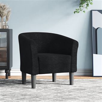 Chaise de bureau Vidaxl H. 68 cm non pliable en bois interieur noir - 1
