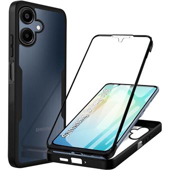 Coque Noir pour Samsung Galaxy A06 avec Protection D'écran, 360 integrale Antichoc Rigide PC/Souple TPU Gel Silicone - HQSELECTION®. - 1