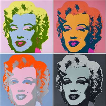 Fabulous Poster Andy warhol quadriptique marilyn monroe (31cm x 31cm) - 1