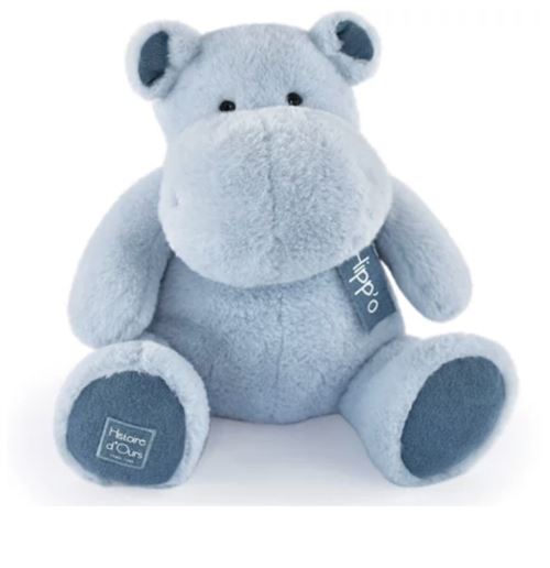Non Communiqué Multicolore Hippo Peluche - Bleu Jean 40 Cm