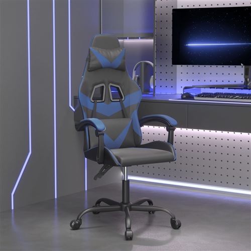 Non Communiqué Bleu Vidaxl Chaise De Jeu Pivotante Noir Et Similicuir