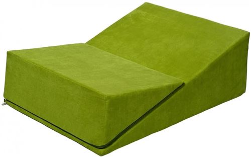 Fauteuil chaise longue canapé intime relaxant rabattable de forme triangulaire vert