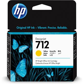 HP 712 - 29 ml - jaune - original - DesignJet - cartouche d'encre - pour DesignJet Studio, T210, T230, T250, T630, T650 - 1