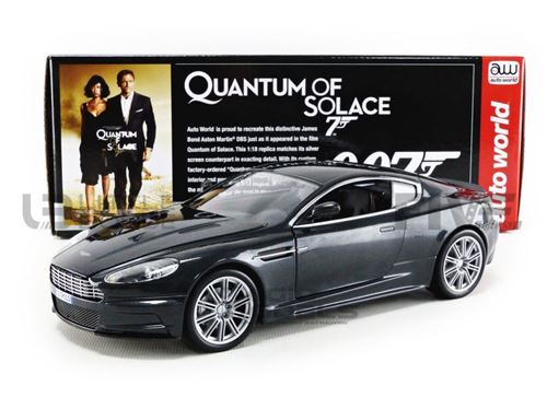 Voiture Miniature de Collection AUTO WORLD 1-18 - ASTON MARTIN DBS - James Bond - Quantum of Solace - Black - AWSS123