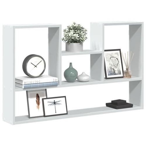 Non Communiqué Blanc Vidaxl Étagère Murale 99X15x60 Cm Bois D'ingénierie 853236 - Image 1