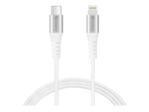 Sandberg - Câble Lightning - Lightning mâle pour USB-C mâle - 1 m - pour Apple iPad/iPhone/iPod (Lightning)