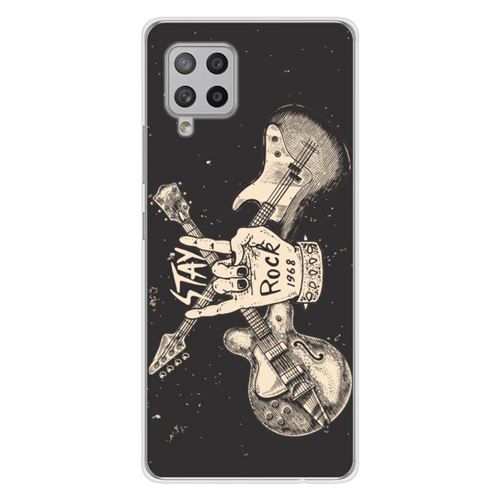 Coque en silicone imprimée compatible Samsung Galaxy A42 5G Stay rock