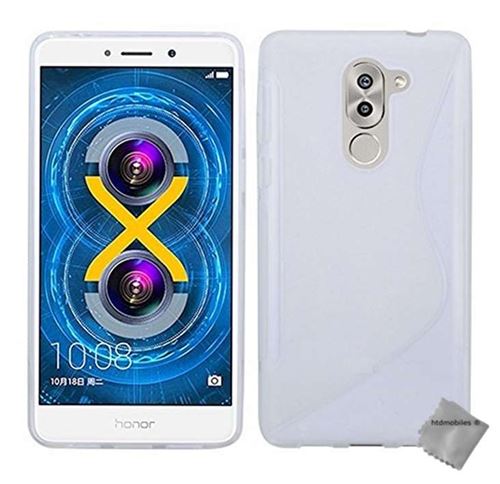 Housse etui coque pochette silicone gel fine pour Huawei Honor 6X Pro + film ecran - BLANC - htdmobiles