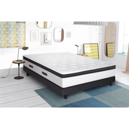KIOTA Matelas + Sommier - 160x200cm - Mousse et mémoire de forme - 29 cm - FOAMY
