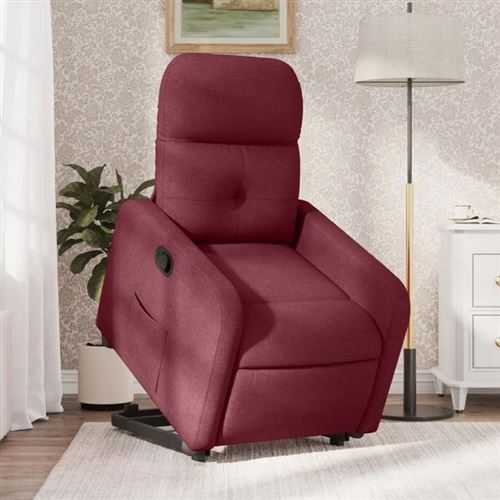 Non Communiqué Rouge Vidaxl Fauteuil De Relaxation Inclinable Tissu Bordeaux