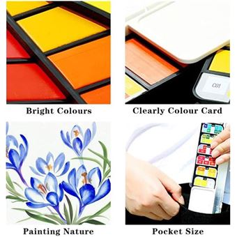 TMISHION Pigment Aquarelle Peinture Aquarelle Ensemble De Pigments D'Aquarelle De Couleur Vive