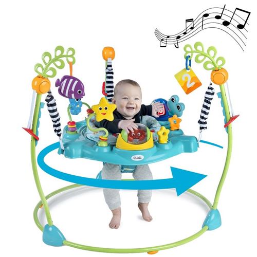 Non Communiqué Vert Aire D’éveil Baby Einstein Ocean Curiosity 2-En-1 Siège 360° Sons