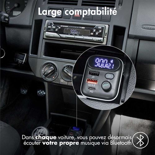 Adaptateur Auto Radio Transmetteur FM Bluetooth 5 0 Quick Charge