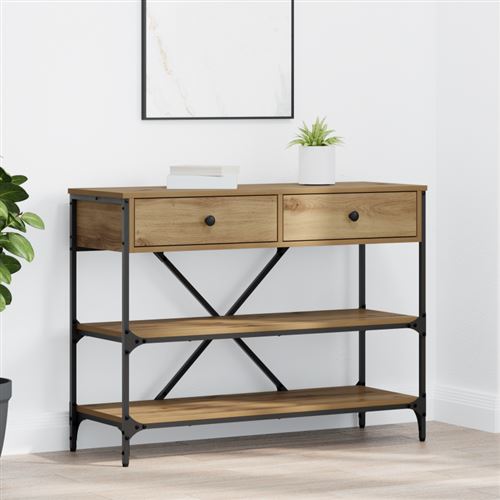 vidaXL Table console Marron 100 x 34,5 x 75 cm bois