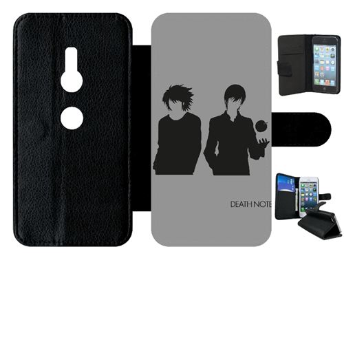 Etui My-Kase pour Xperia XZ2 - death note - Simili-cuir Noir