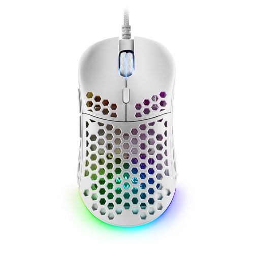 Mars Gaming MM55, Ratón Gaming RGB Chroma, Ultra-ligero 55g, 12800 DPI, Ratón PC Negro, Rosa o Blanco