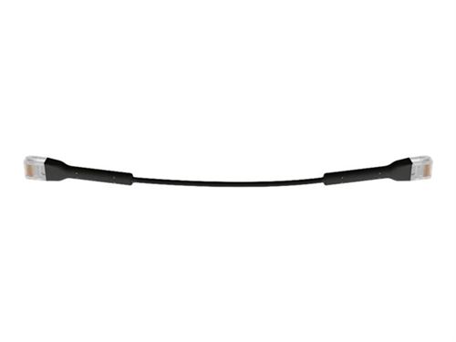 Ubiquiti UniFi - Verbindingskabel - RJ-45 (M) naar RJ-45 (M) - 10 cm - 3 mm - CAT 6 - afgeschermd - zwart (pak van 50)