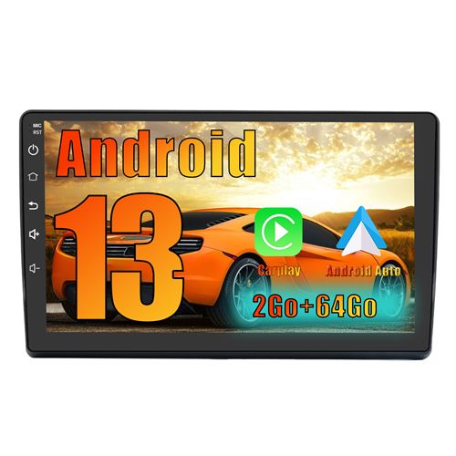 Autoradio Android 13 pour Peugeot Boxer II/Citroën Jumper II/Fiat Ducato【2Go+64Go】 avec 9 Pouces Écran Carplay Android Auto/GPS/FM/WiFi/Bluetooth/Commande au Volant/Aide au Parking