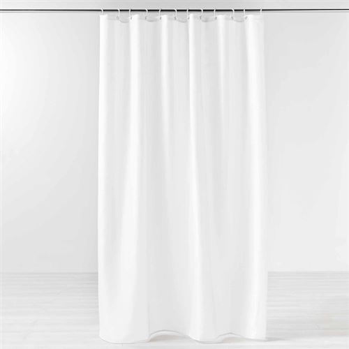 Rideau de Douche Uni "Yaline" 180x200cm Blanc