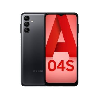 Samsung Galaxy A04s - 4G smartphone - double SIM - RAM 3 Go / Mémoire interne 32 Go - microSD slot - Écran LCD - 6.5" - 1600 x 720 pixels (90 Hz) - 3 x caméras arrière 50 MP, 2 MP, 2 MP - front camera 5 MP - noir