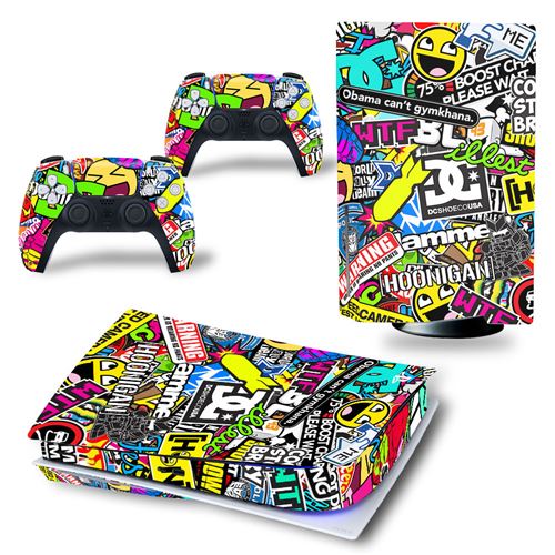 GENERIQUE - Sticker pour Console Sony PS5 - Motif Graffiti - Image 2