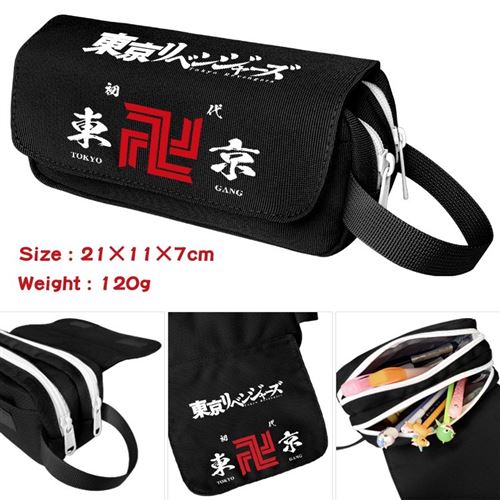 Trousse à crayon Tokyo Revengers pour Garçon et Filles (PC5773) 21x11x7 cm Noir