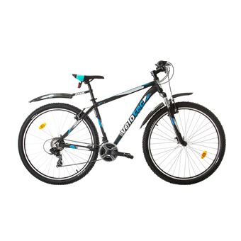 VTT 29'' Cadre Aluminium - Fourche Télescopique - 21 Vitesses avec équipement Shimano (Noir & Bleu) - 1