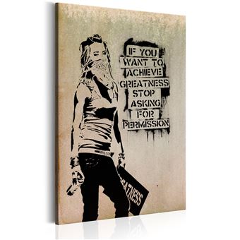 Tableau Imprimé "Graffiti Slogan - Banksy" 40 x 60 cm - 1