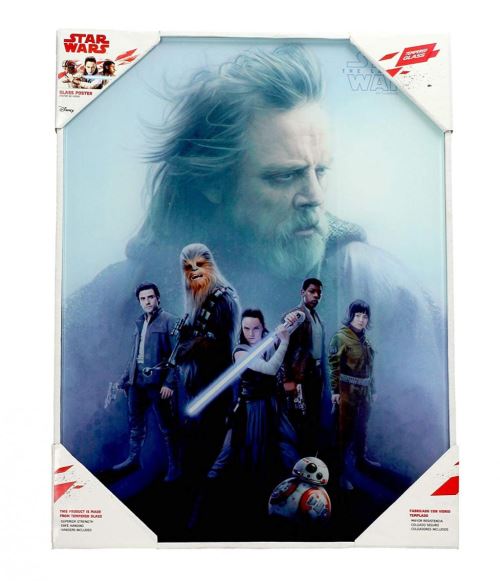 STAR WARS - Impression en Verre - Les Derniers Jedi - 30X40 Cm