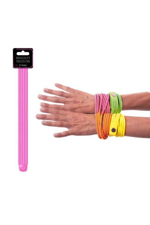 Bracelet Fashion Néon Diff. Coloris - Rose - Taille Unique