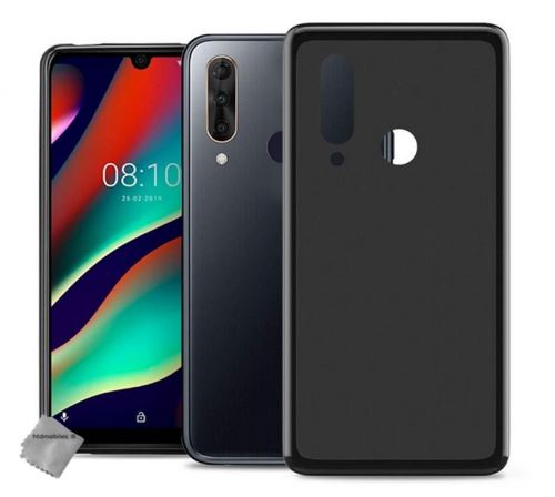 Housse etui coque pochette silicone gel fine pour Wiko View 3 Pro avec verre trempe - NOIR
