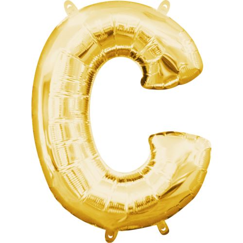 Amscan ballon d'aluminium lettre C 22 x 33 cm or