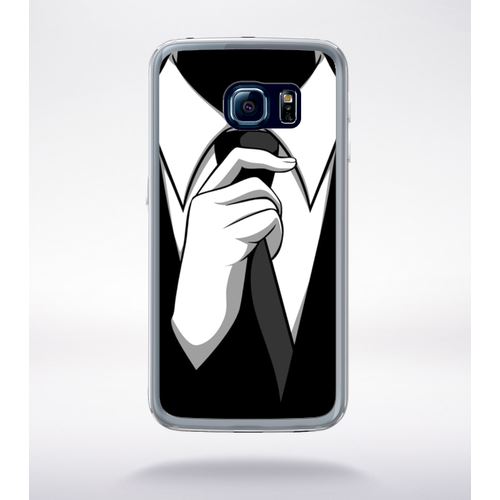 Coque Cravate Compatible Samsung Galaxy S6 Edge Transparent