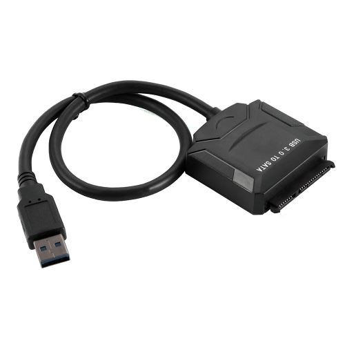 Noir LEDMOMO Câble Adaptateur USB 3.0 vers SATA Disque Dur Externe Adaptateur Convertisseur de données SATA III vers USB 3.0 22 Broches Câble de Transfert de données pour Disque Dur/SSD 2,5 Pouces 