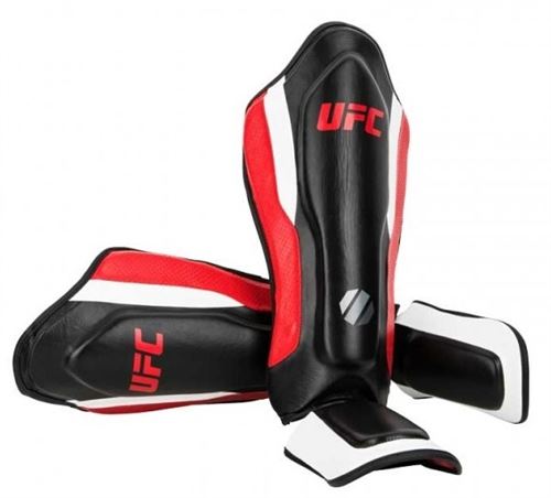 UFC protège-tibias Trainingunisexe noir/rouge