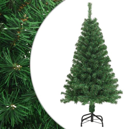 vidaXL Arbre de Noël artificiel avec branches épaisses Vert 150 cm PVC
