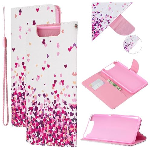 Etui en PU impression de modèle cœurs pour votre Samsung Galaxy A80/A90