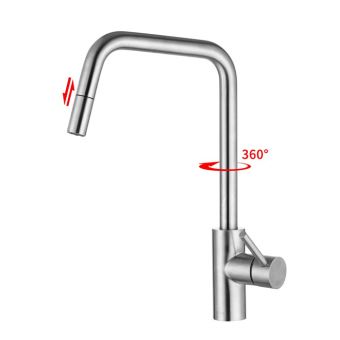 Robinet De Cuisine Avec Douchette Extractible Mitigeur Rotatif A