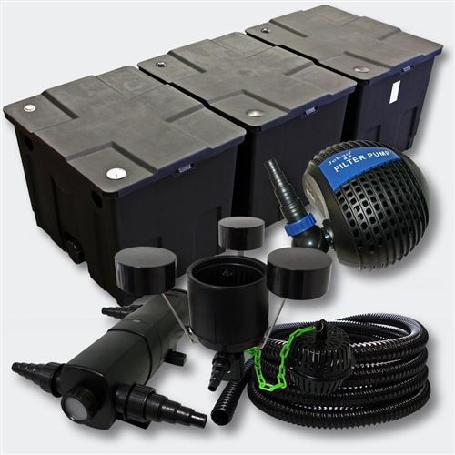 Meilleurs prix pour Kit:Filtration de Bassin 90000l 36W UVC Stérilisateur Pompe Skimmer
