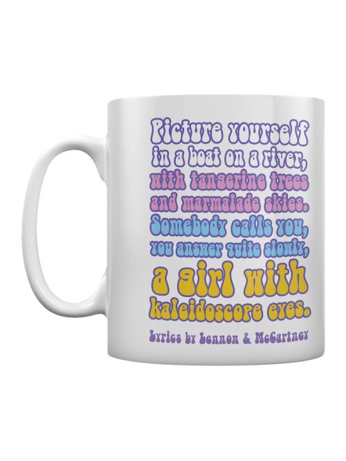 The Beatles Tasse Lyrics by Lennon & McCartney - Lucy In The Sky With Diamonds blanc