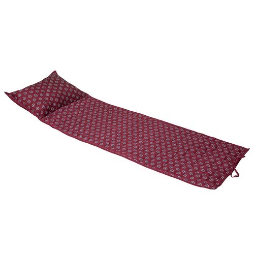 Coussin de transat enroulable ethnique bordeaux