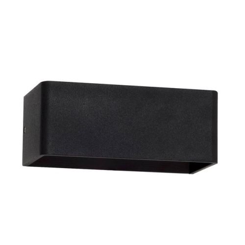 HOMEMANIA Lampe Murale Square Applique - Rectangulaire - Noir en Métal, 19 x 8 x 10 cm, 1 x LED, 5W, 525LM, 4000K Lumière Blanc Naturel