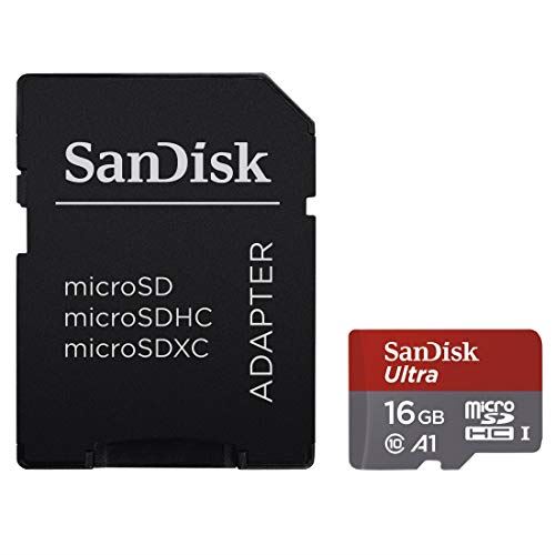 SanDisk SDSQUAR-016G-GN6MA Carte Mémoire MicroSDHC Ultra 16GB avec Vitesse de Lecture Allant jusqu'à 98 Mo/S, Classe 10 (Nouvell