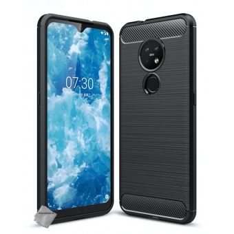 23% Sur Housse Etui Coque Silicone Gel Carbone Pour Nokia 1 Avec Verre Trempe Bleu Fonce