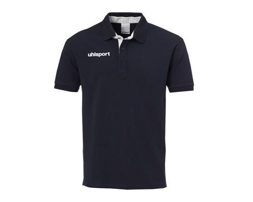 Polo Uhlsport Essential Prime-Gris Chiné/Noir-12 Ans