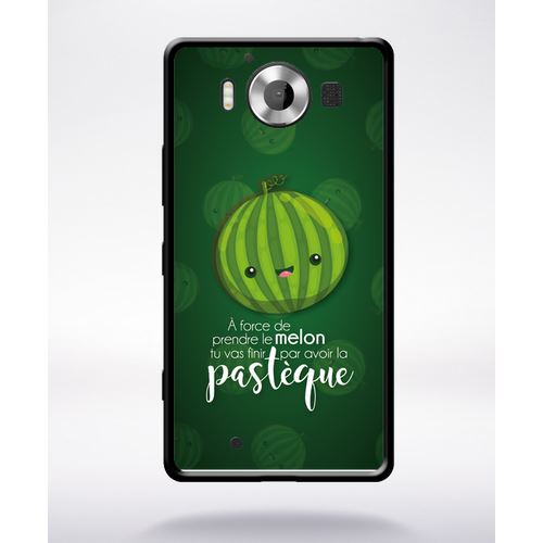 Coque Force De Prendre Le Melon Tu Vas Finir Par Avoir La Pastque Fond Kaki Compatible Nokia Lumia 950 Bord Noir Silicone